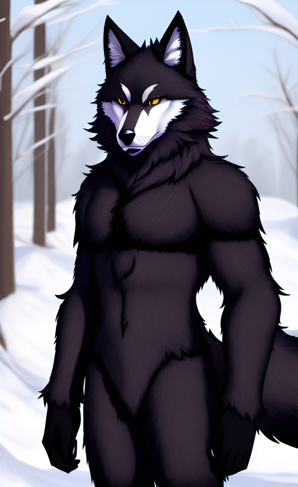 uploaded on e621 furry art anthro gay wolf preview