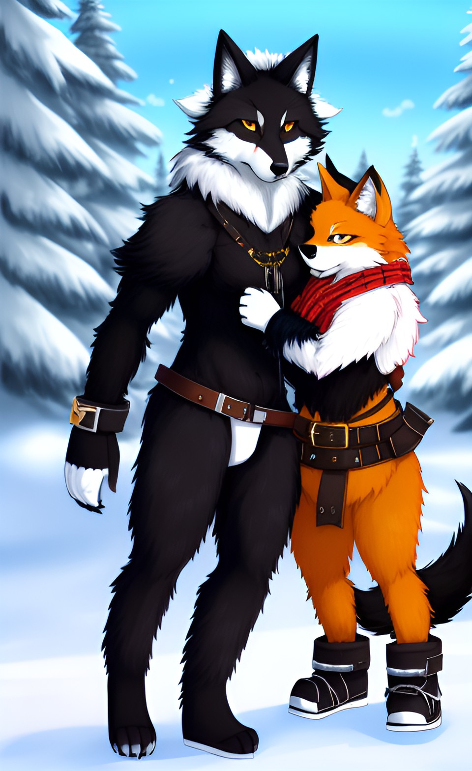 uploaded on e621 furry art anthro gay wolf preview