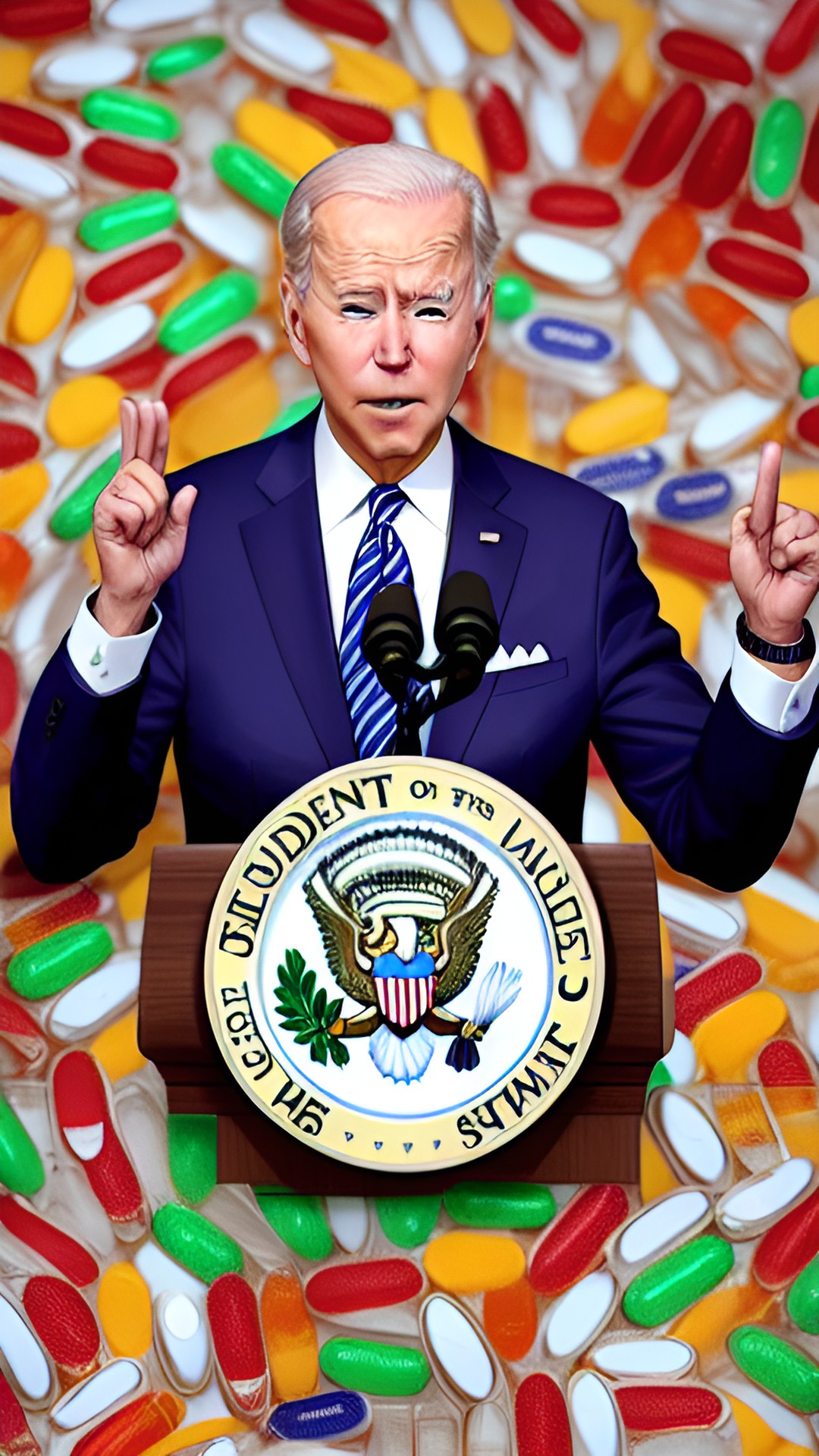 president biden eating pills, a lot of pills, куча таблеток, горы таблеток, президент сша джо байден лицо, ест таблетки preview