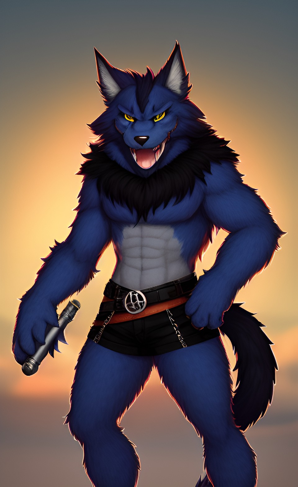 uploaded on e621 furry art anthro wickerbeast preview