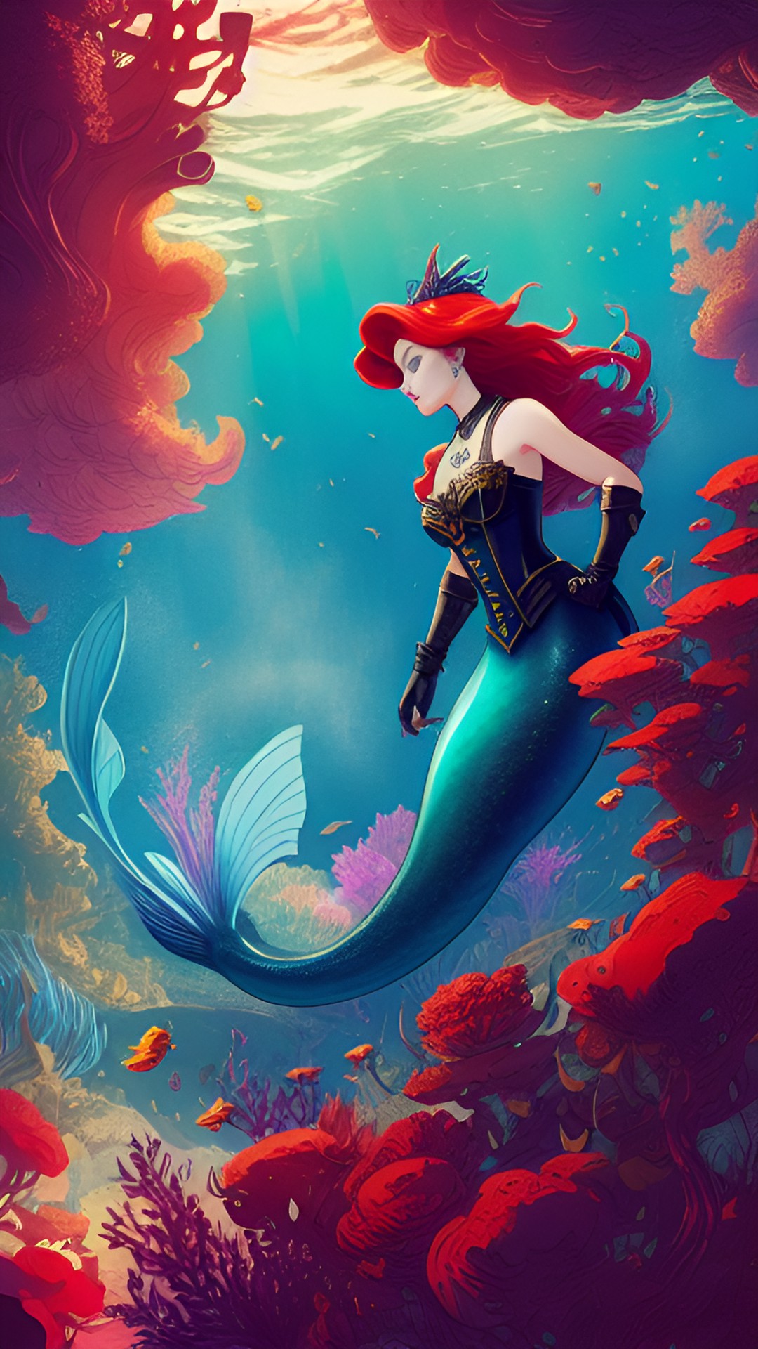 the little mermaid ariel steampunk 8k hd trending preview