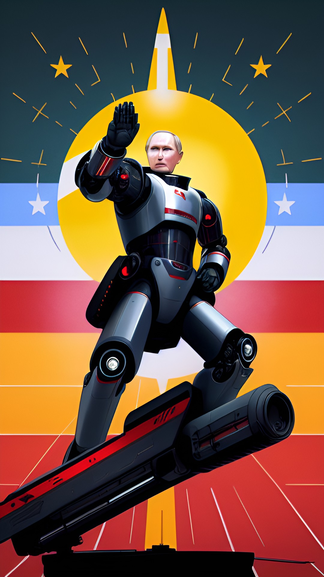 putin cyborg робот убийца russian robot killer президент путин лицо стреляет из бластеров preview