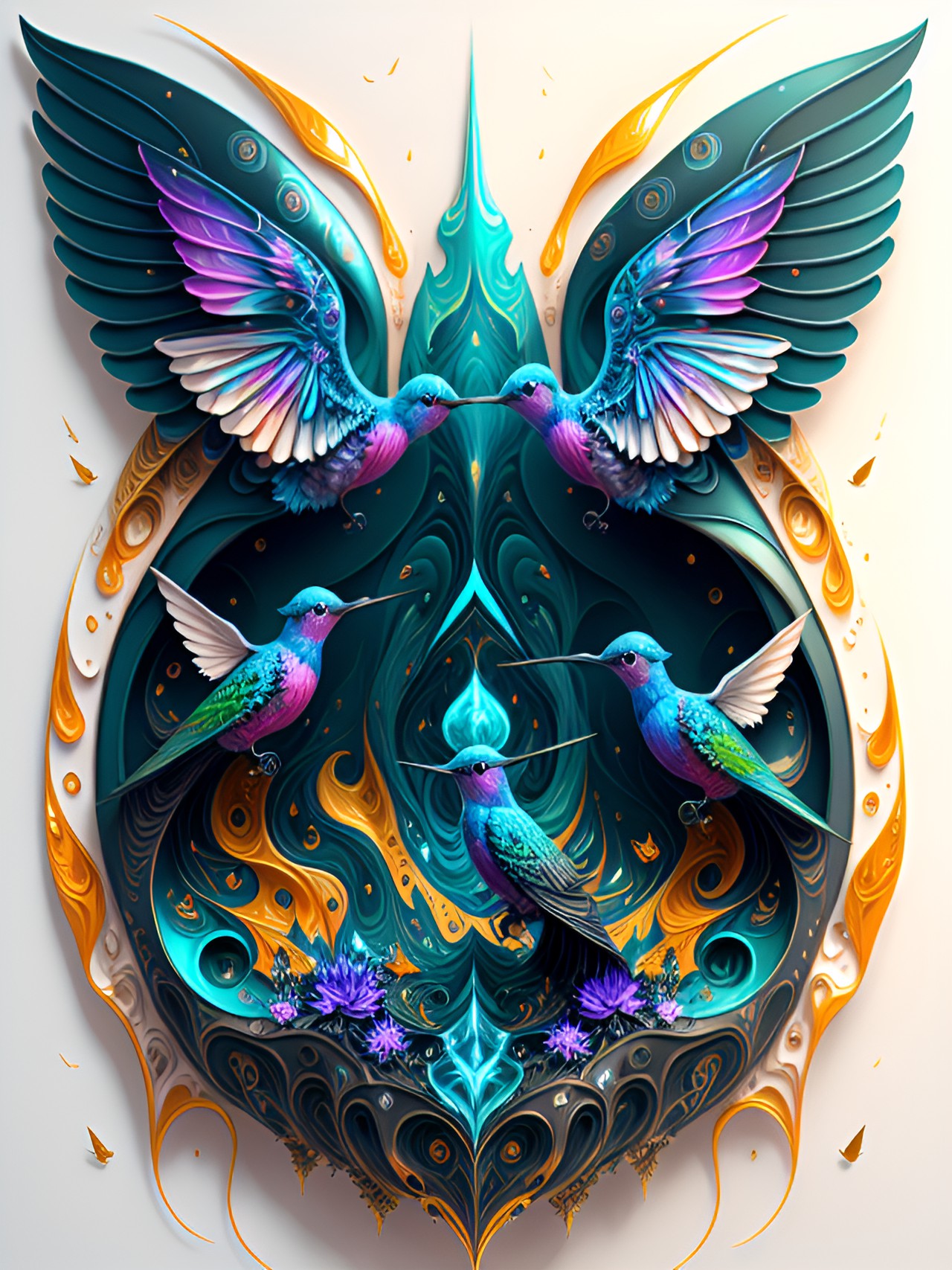 fractal hummingbirds preview