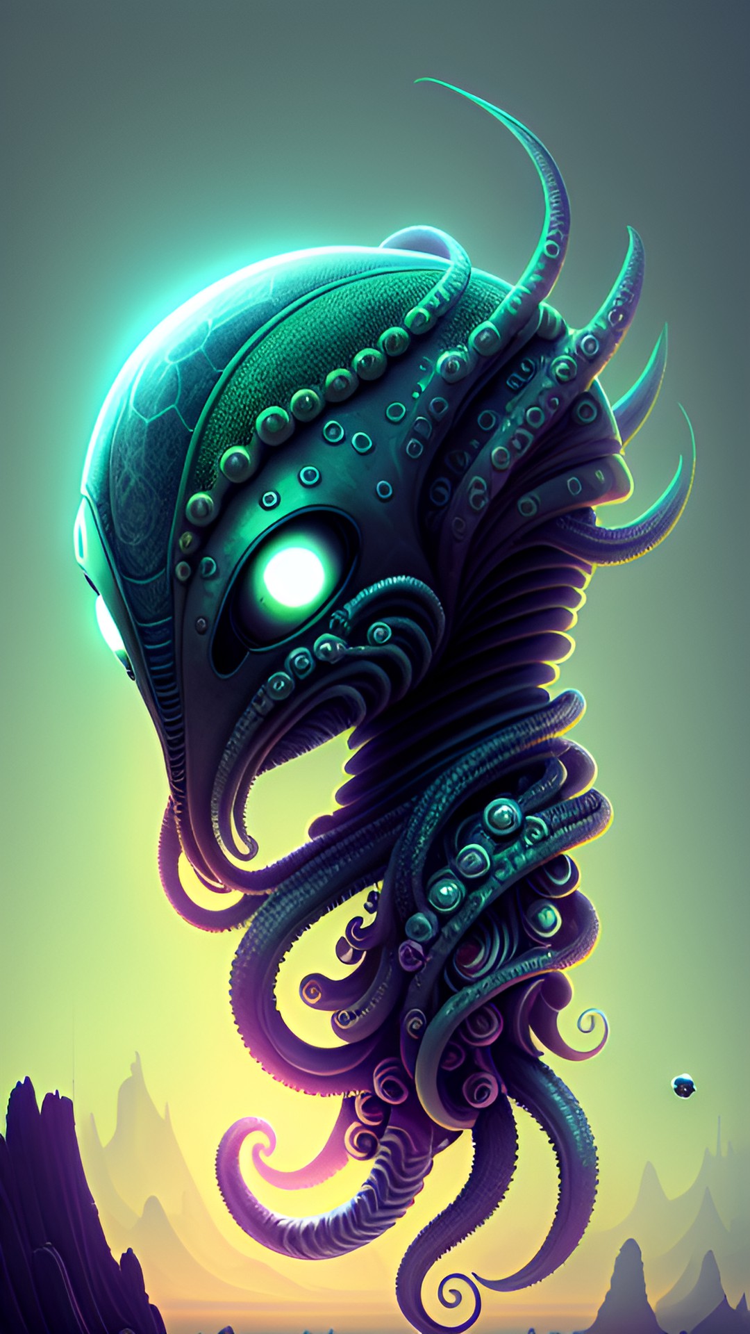 alien with tentacles. sci-fi. preview