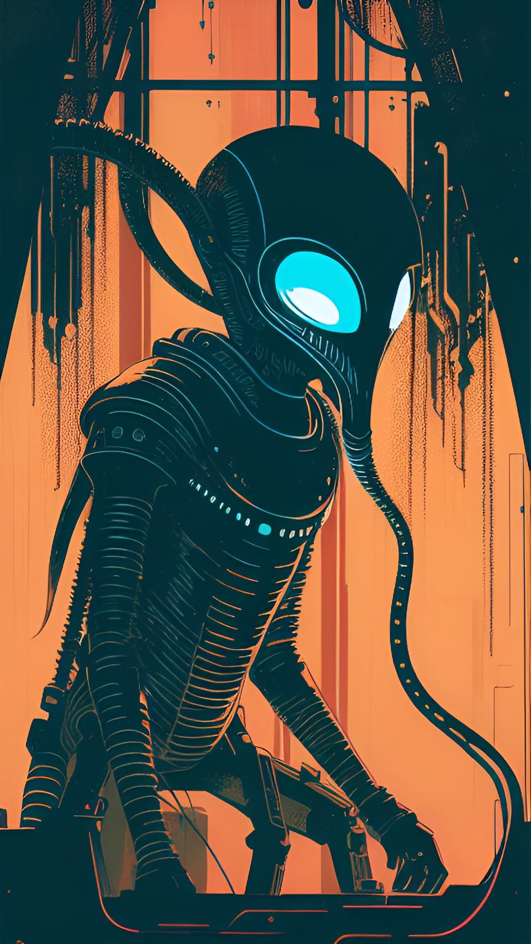 alien with tentacles. sci-fi. preview