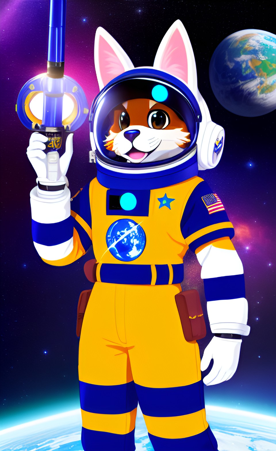 uploaded on e621 furry art anthro space ranger preview