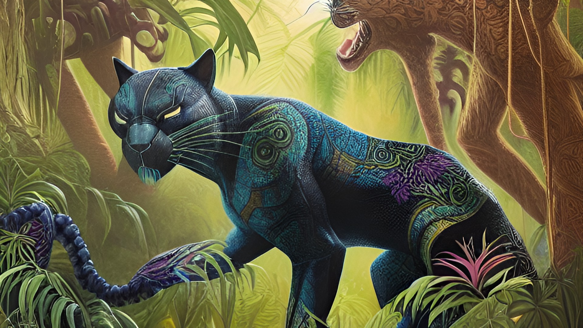 black panther in the jungle preview