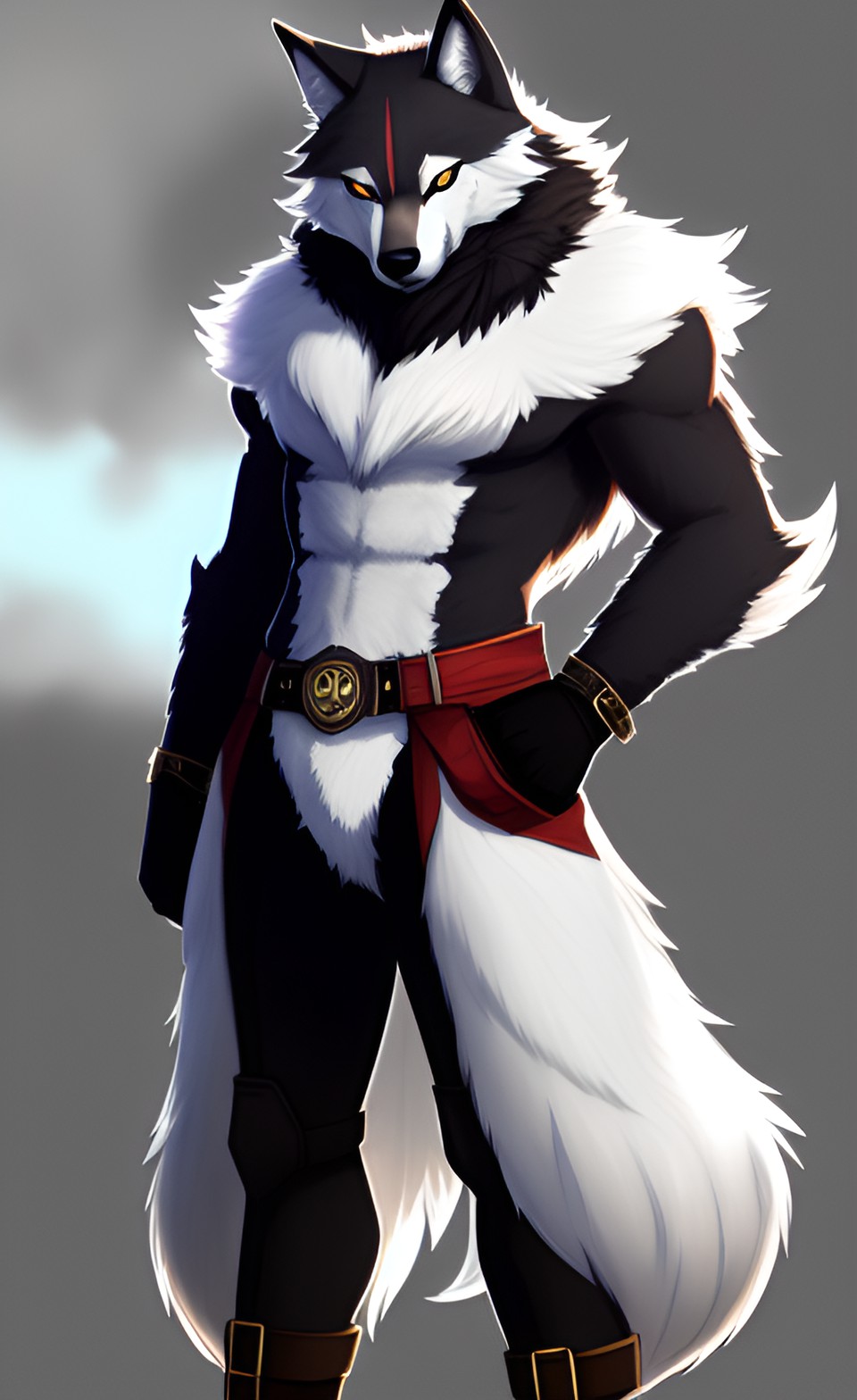 uploaded on e621 furry art anthro male wolf preview