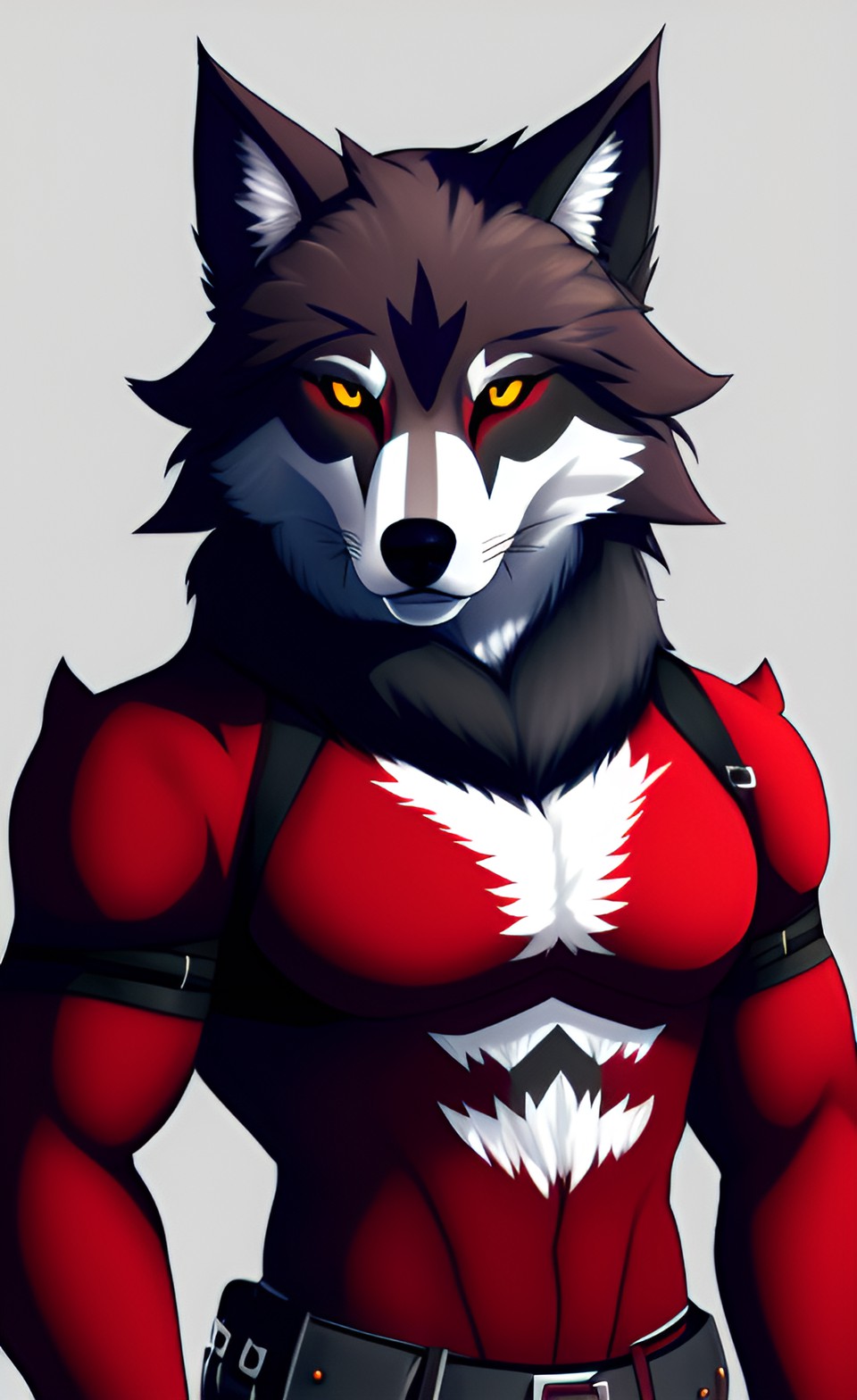 uploaded on e621 furry art anthro male wolf preview