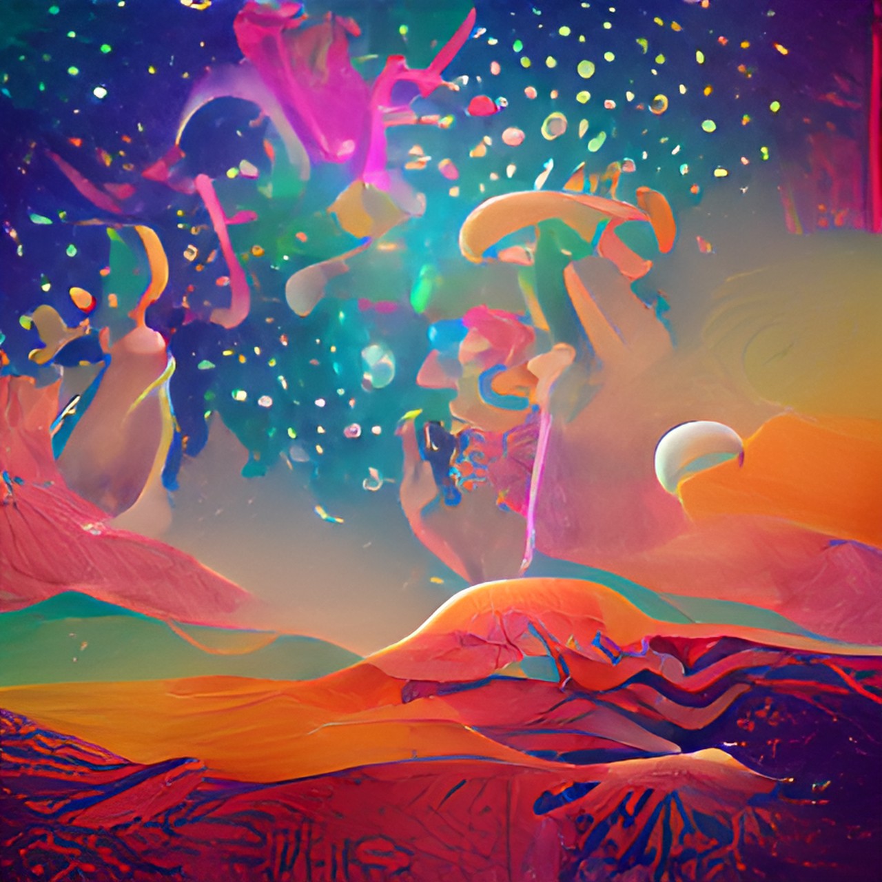 70s funk aesthetic cosmic scene preview