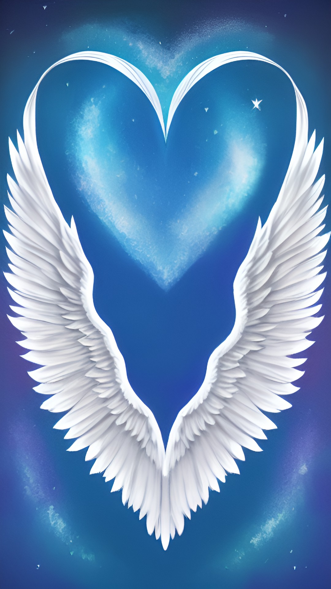 angel wings with a heart preview