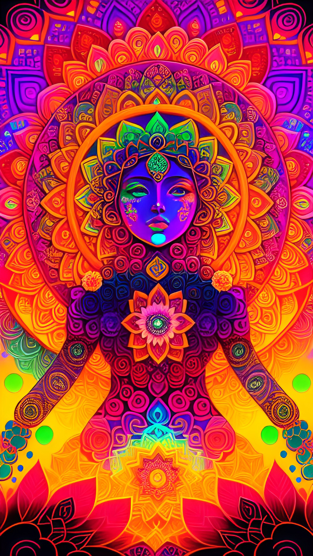 Divine Illumination - psychedelic, visionary art style, mandala, made of flowers, 8k, --v 5 preview