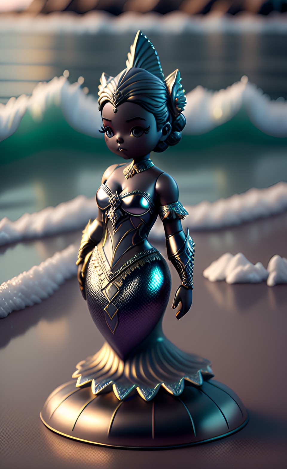 pewter mermaid ballerina preview