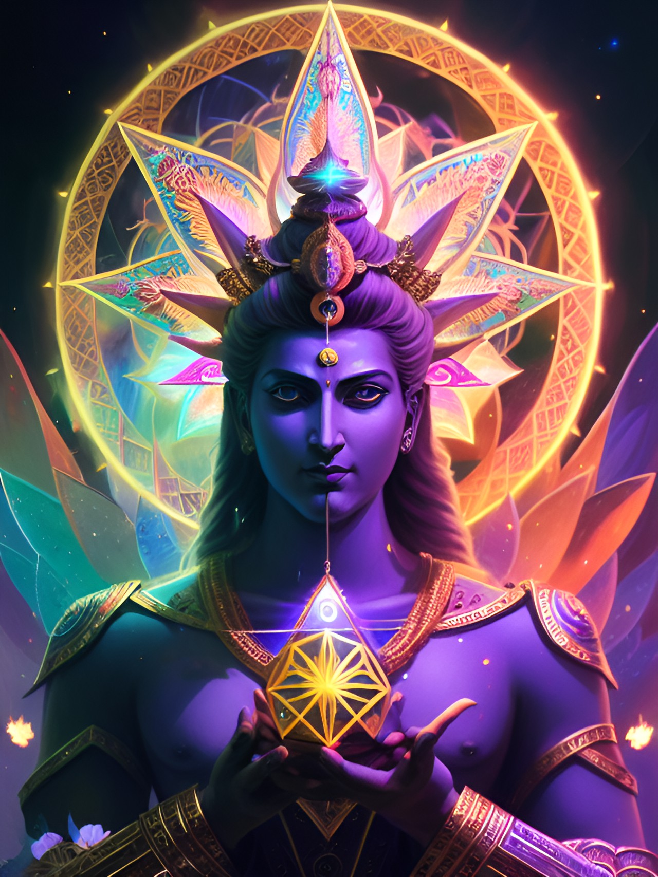 merkaba meditation, shiva, devine power, sacred geometry. preview