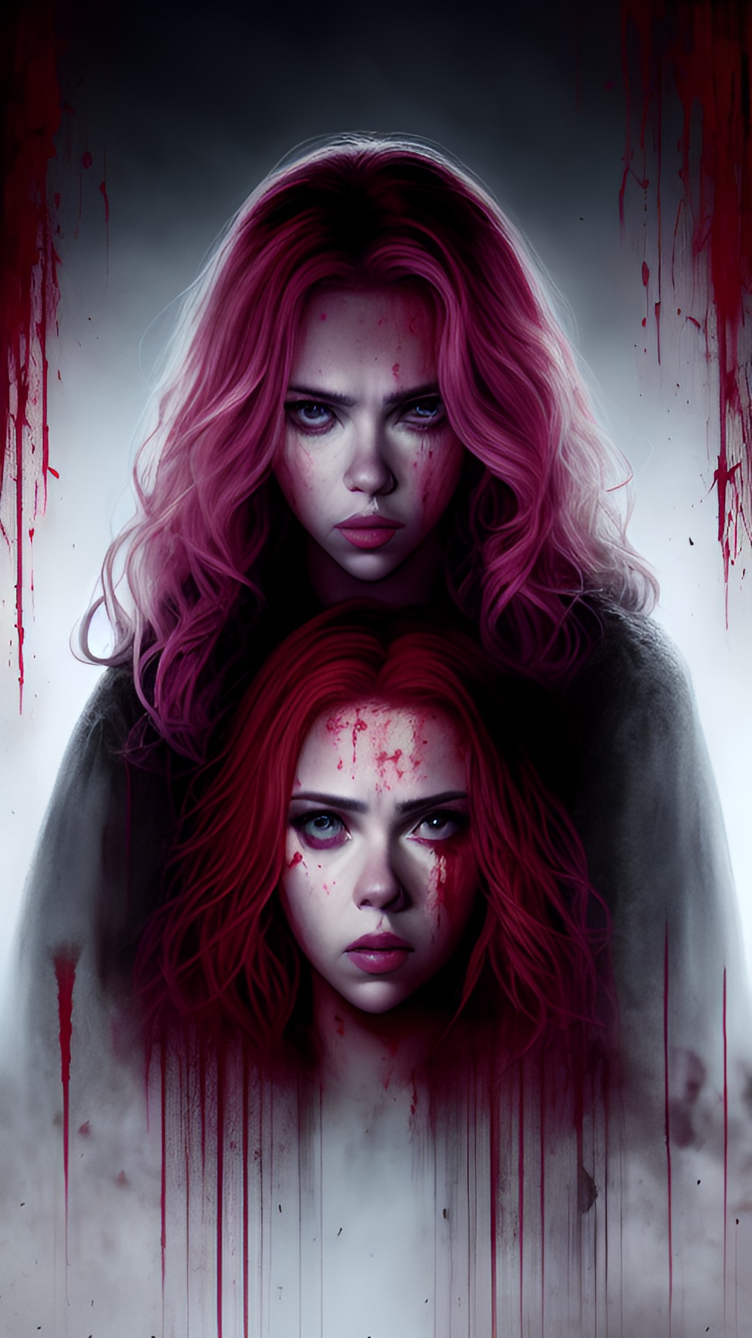 scarlett johansson, carrie movie, horror, stare, bloody face preview