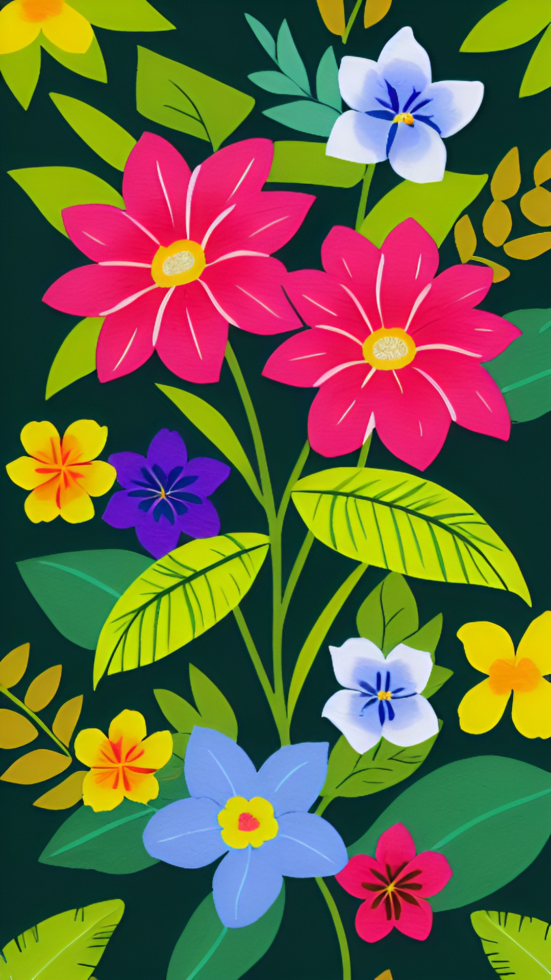 flowers tropical awesome fine art stickers preview