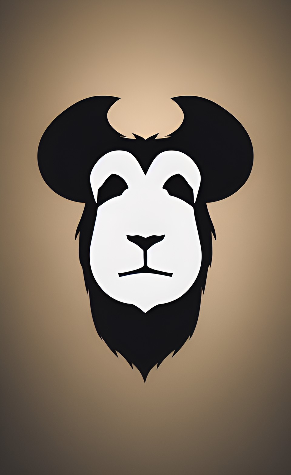 simple icon, outline, monkey/goat hybrid, artistic, serious, sorrowful preview