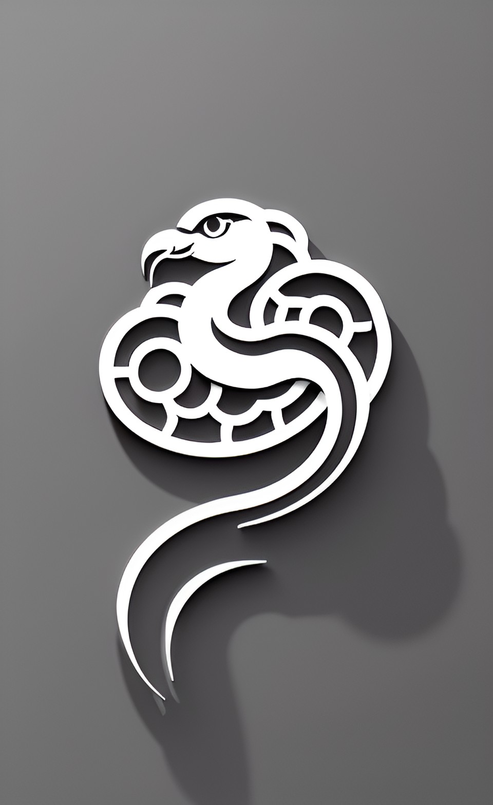 simple icon, outline, snake/dove hybrid, serious, artistic, daytime preview