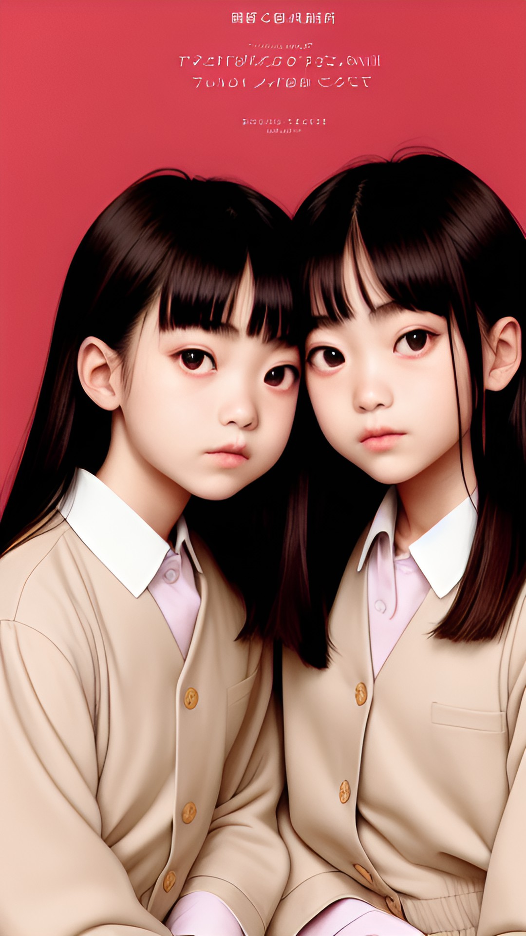 Mana and Mina again - mana ashida twins close up  $plastic,3d$ preview