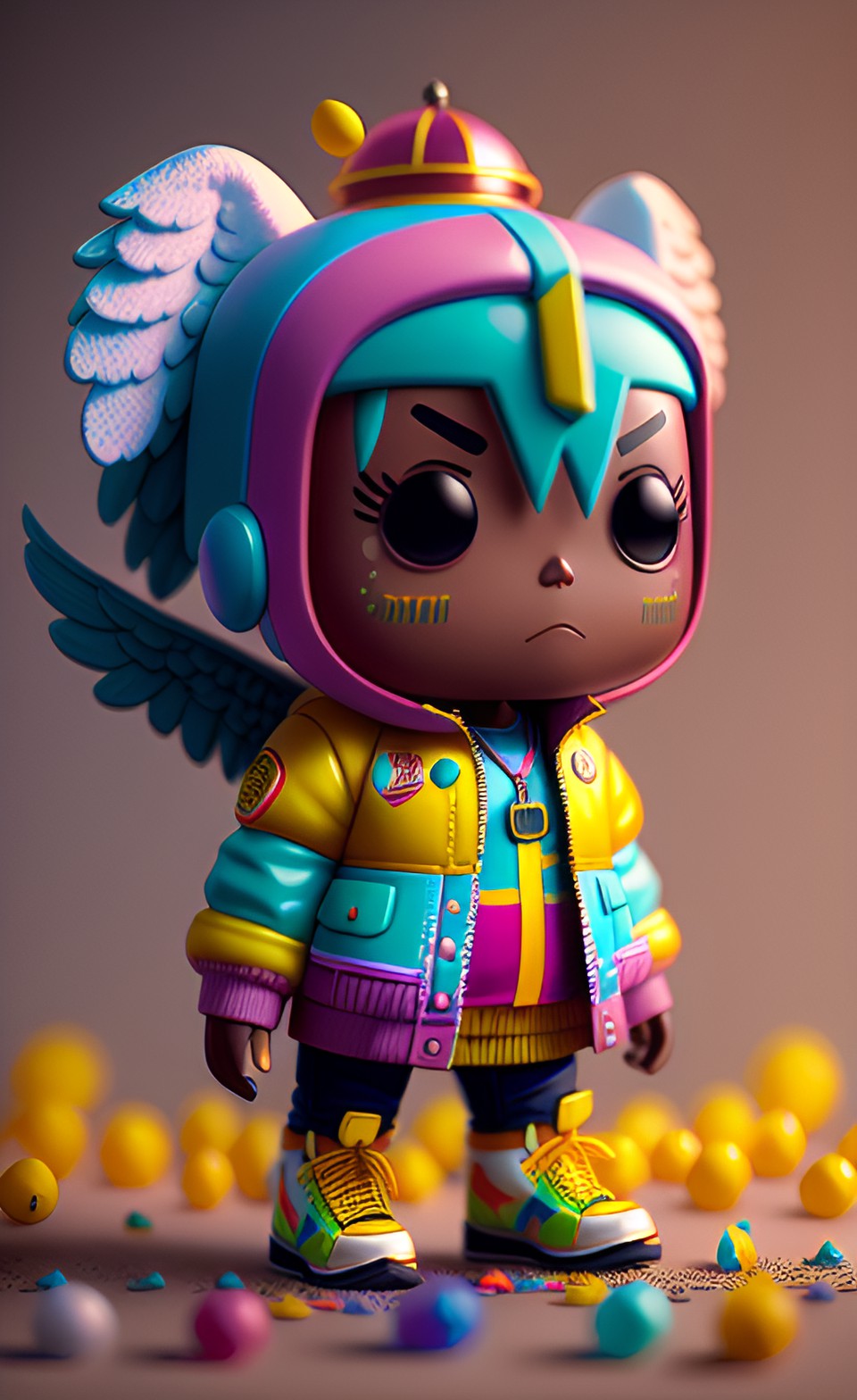 C Angel - colourful lost angel preview