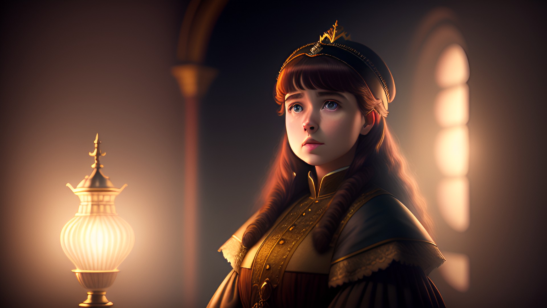 princess sarah, high standards, 3d, 8k, fictional,dramatic light preview