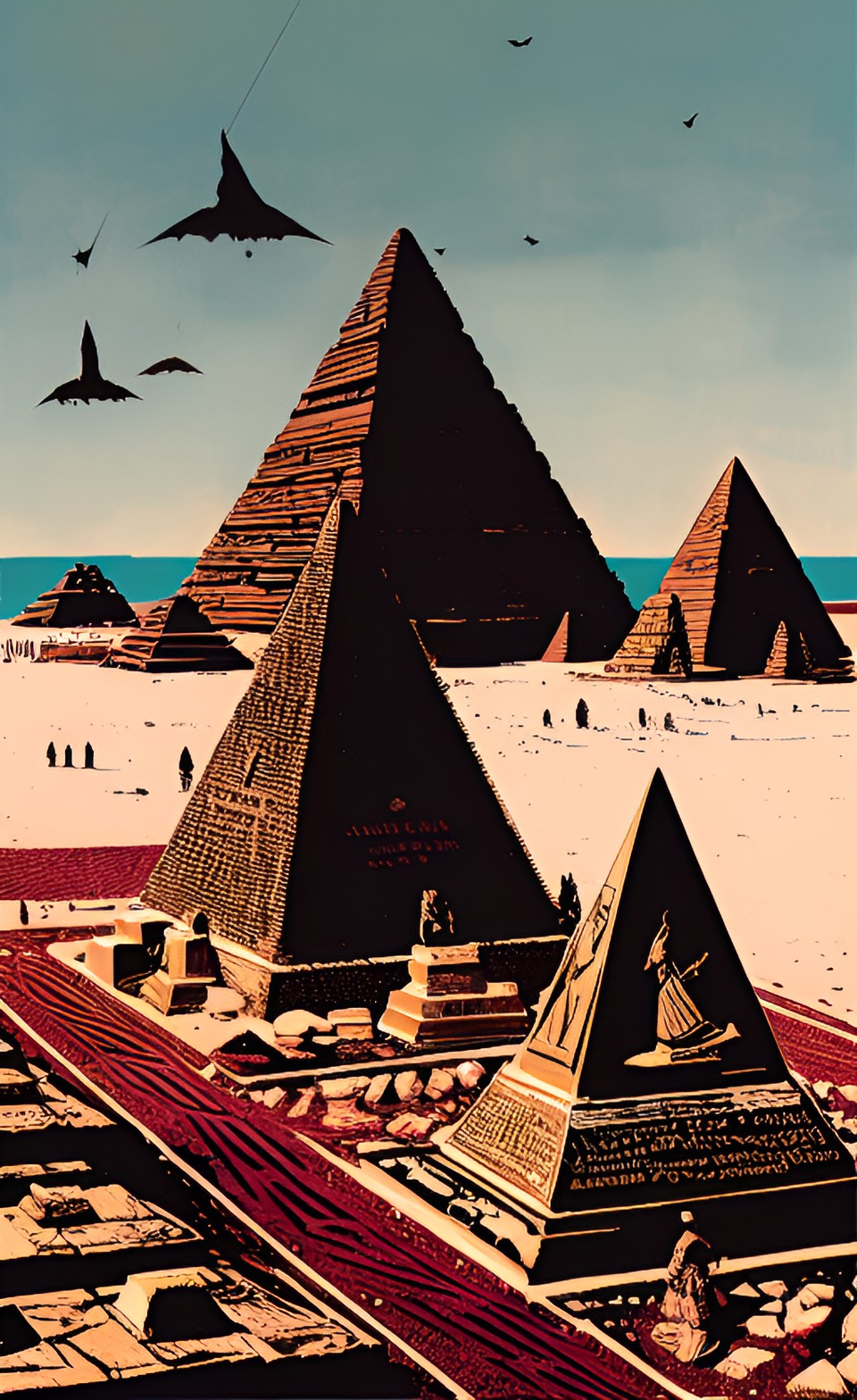 "bronze statues" pyramids "edward gorey" preview