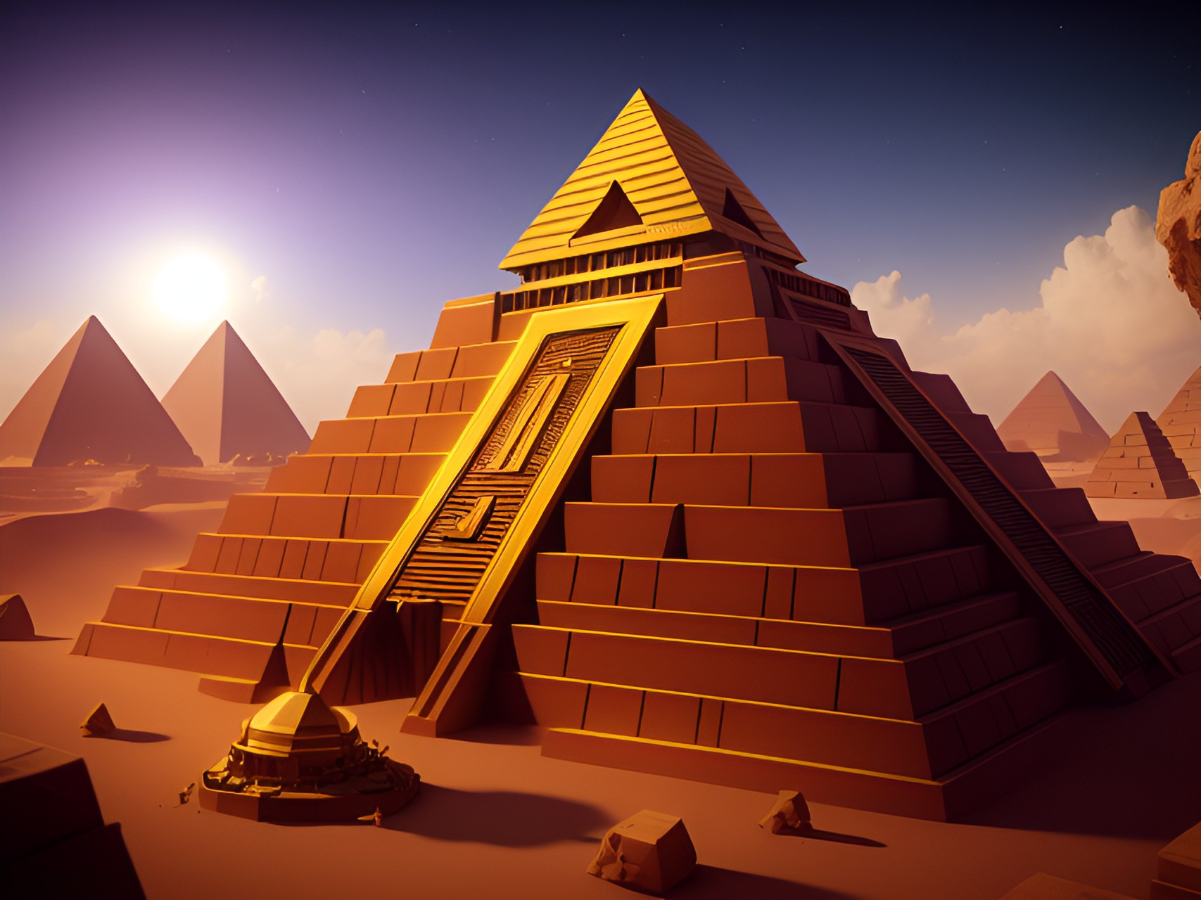 pyramids on luna preview