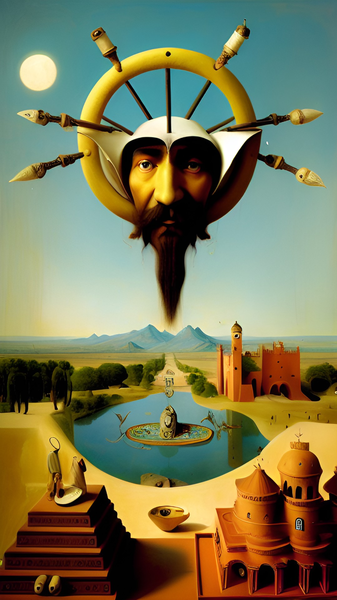 ancient hebrews in the style of dali, hieronymus bosch, wes anderson preview