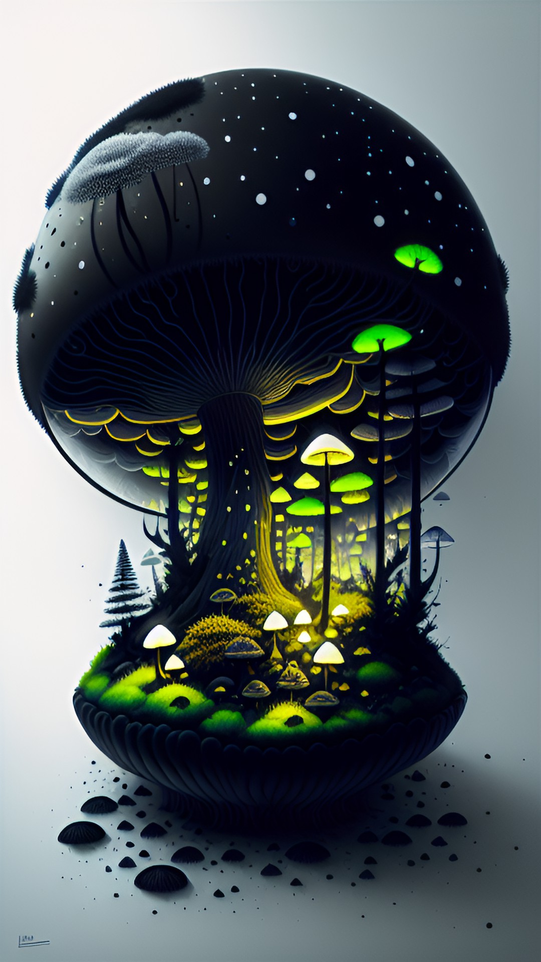 mushroom planet, moss, mushroom forest, fluorescence slime preview