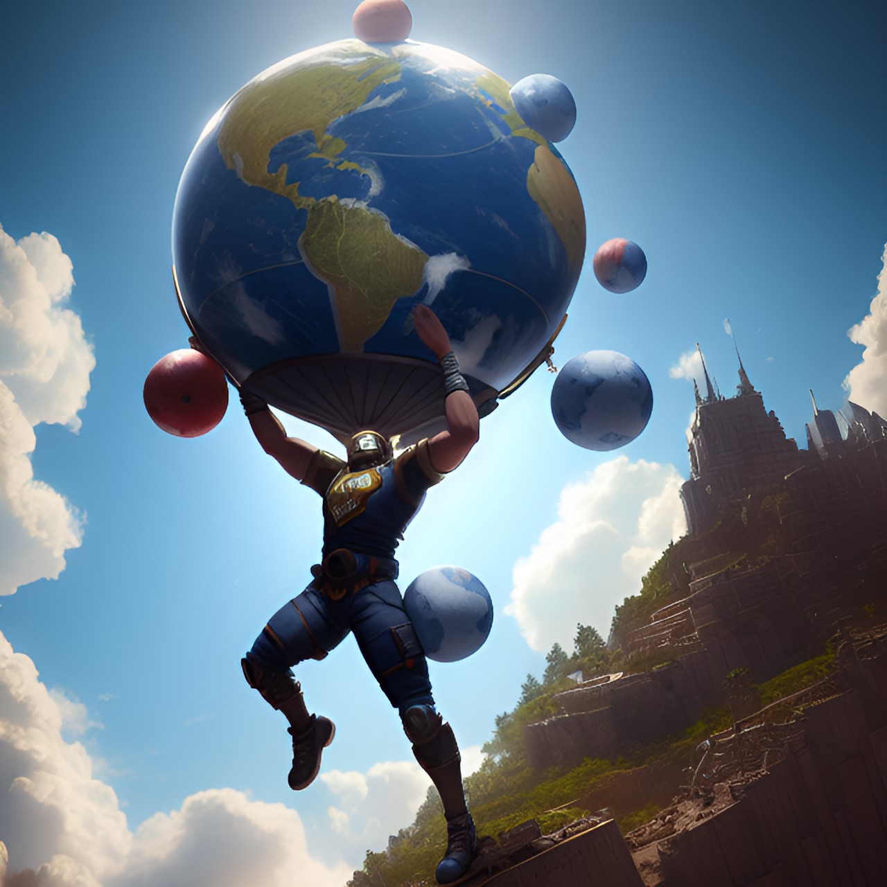 Iâm him and heâs me - atlas carrying the world on his back preview