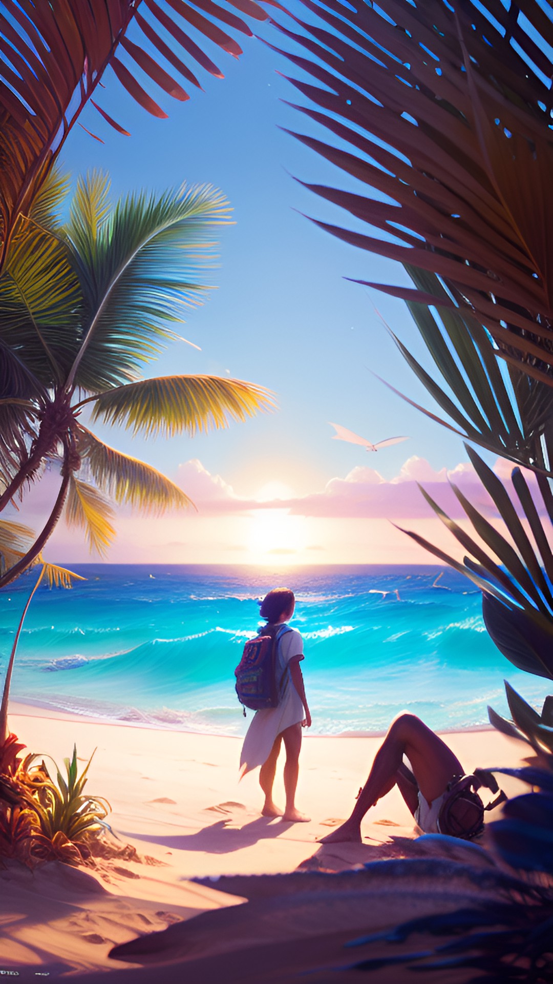 beach scene on hawaii preview