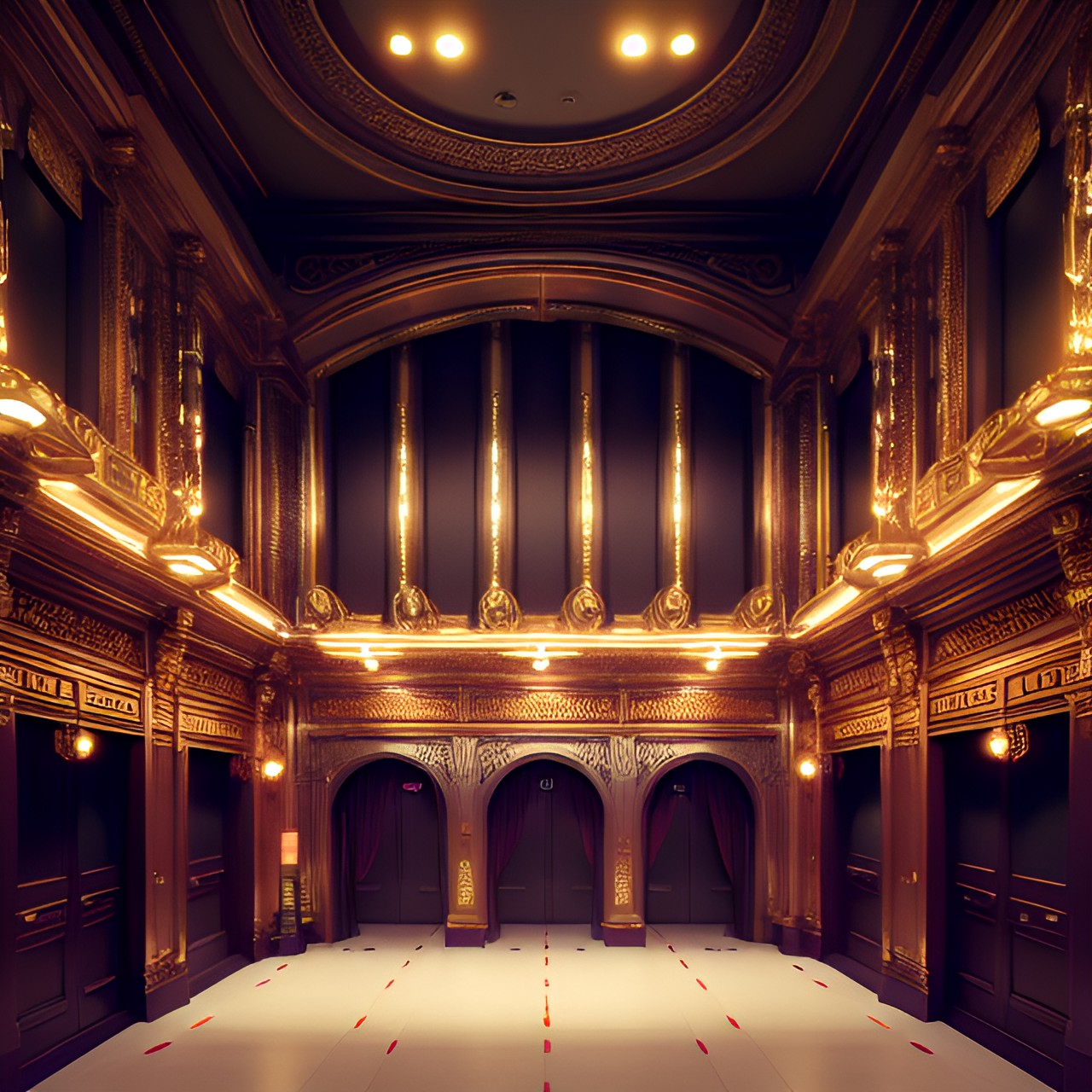 hq cgi background: inside an old theatre, foyer preview