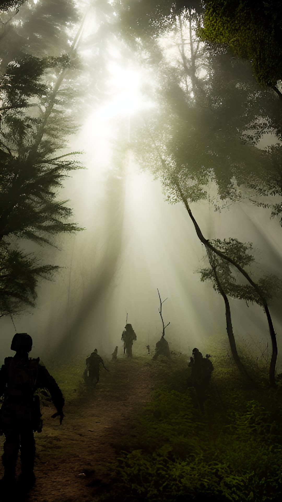 eine gruppe söldner überfällt eine gruppe friedlicher siedler im wald. es ist später nachmittag und die sonne geht gerade unter. lichtstrahlen scheinen durch die bäume und eine junge frau versucht zu fliehen. es ist dicht bewachsener wald und die siedler wollten vorräte sammeln, als sie von den söldnern überfallen wurden. preview