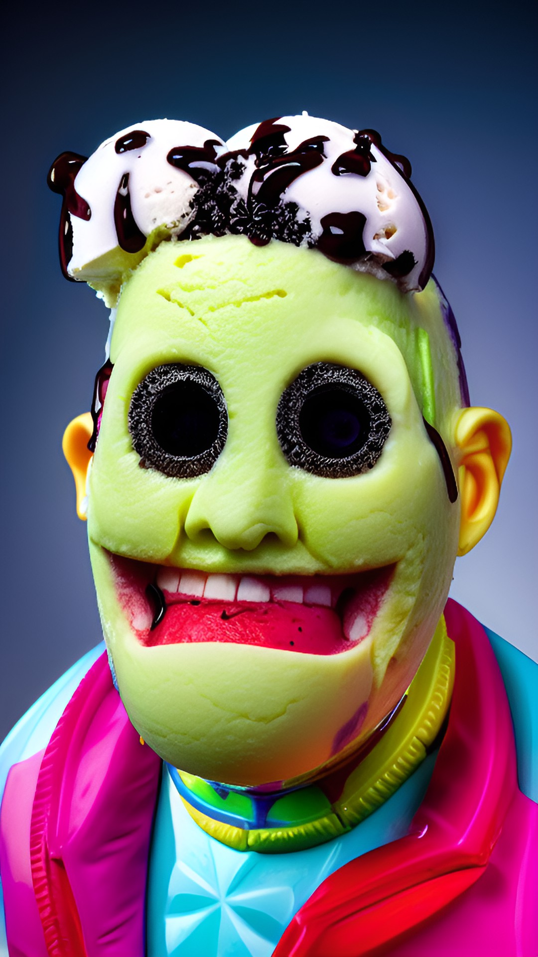 Want some ice cream? - scary human faces of ice cream preview