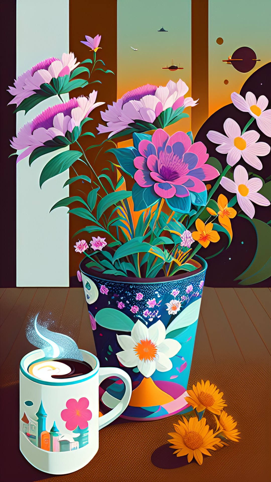 coffee and flowers preview