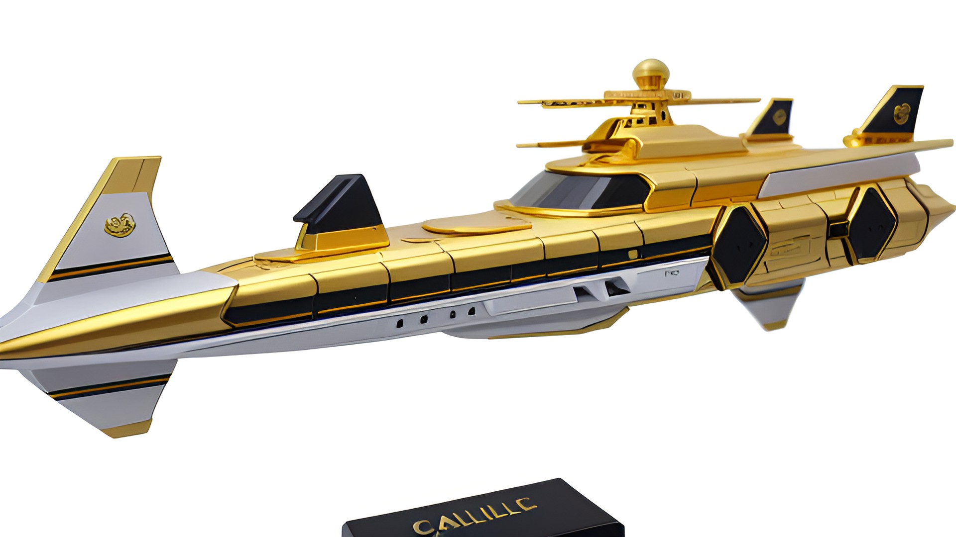 Golden Scimitar - gold space battleship baroque cadillac gold preview