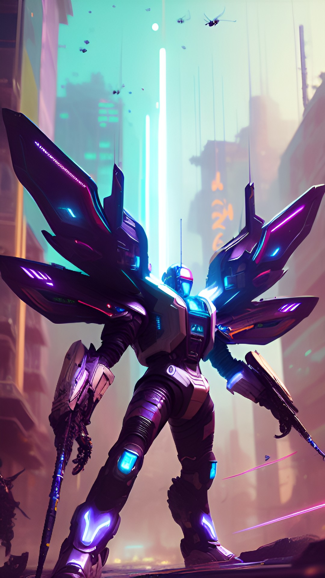 futuristic insect-themed hero with electric stingers preview