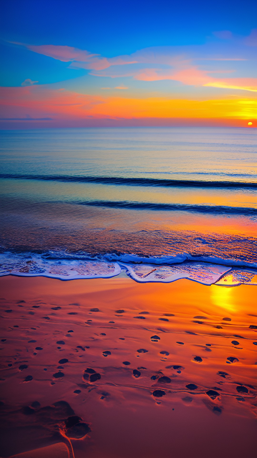 a peaceful beach at sunset preview