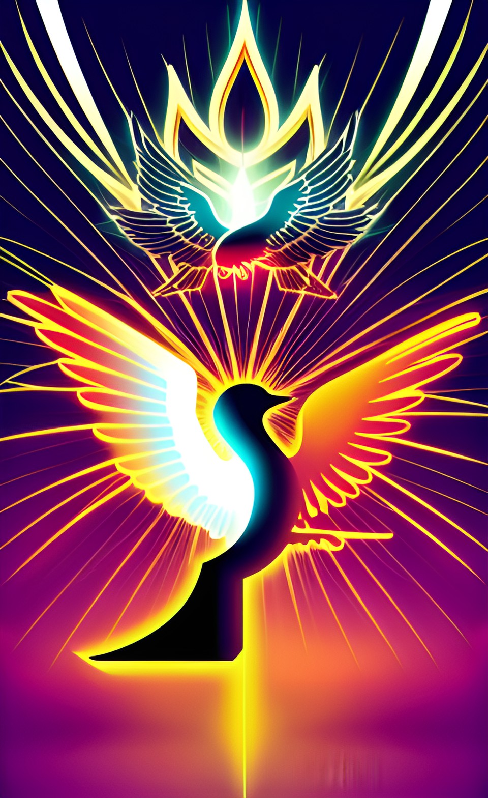 the holy spirit, simple outline icon silhouette symbol preview