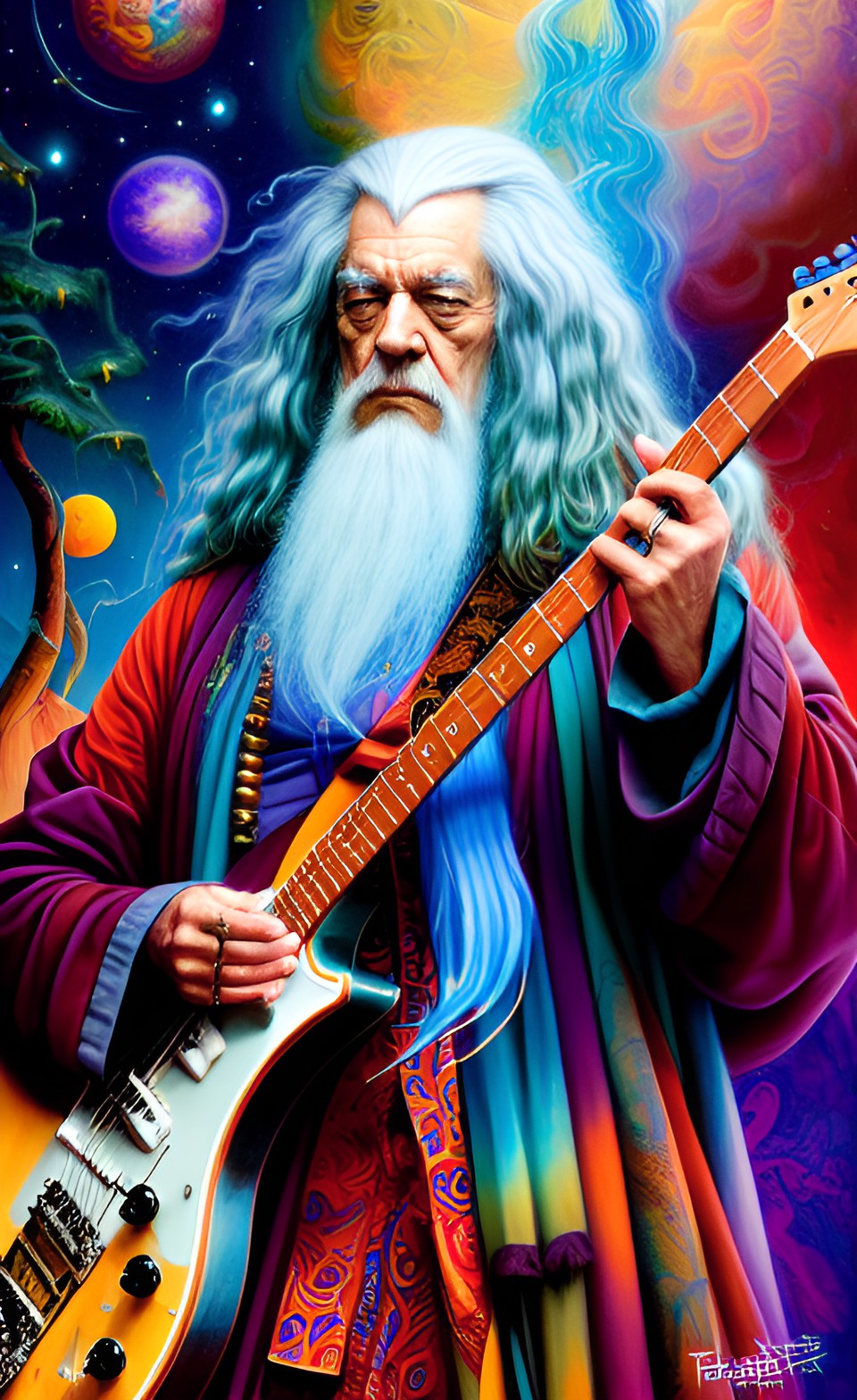 gandalf playing electric guitar preview