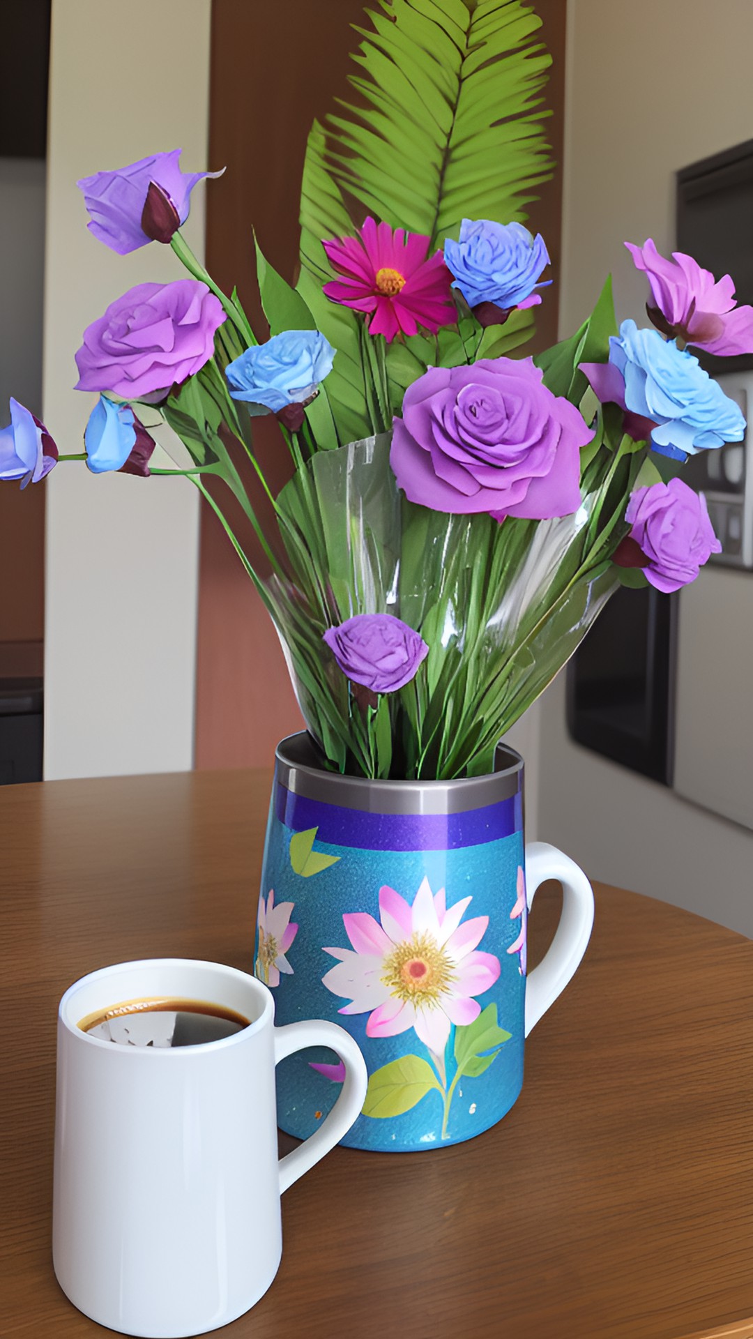 flowers and coffee for my love glossy prismatic glitter preview