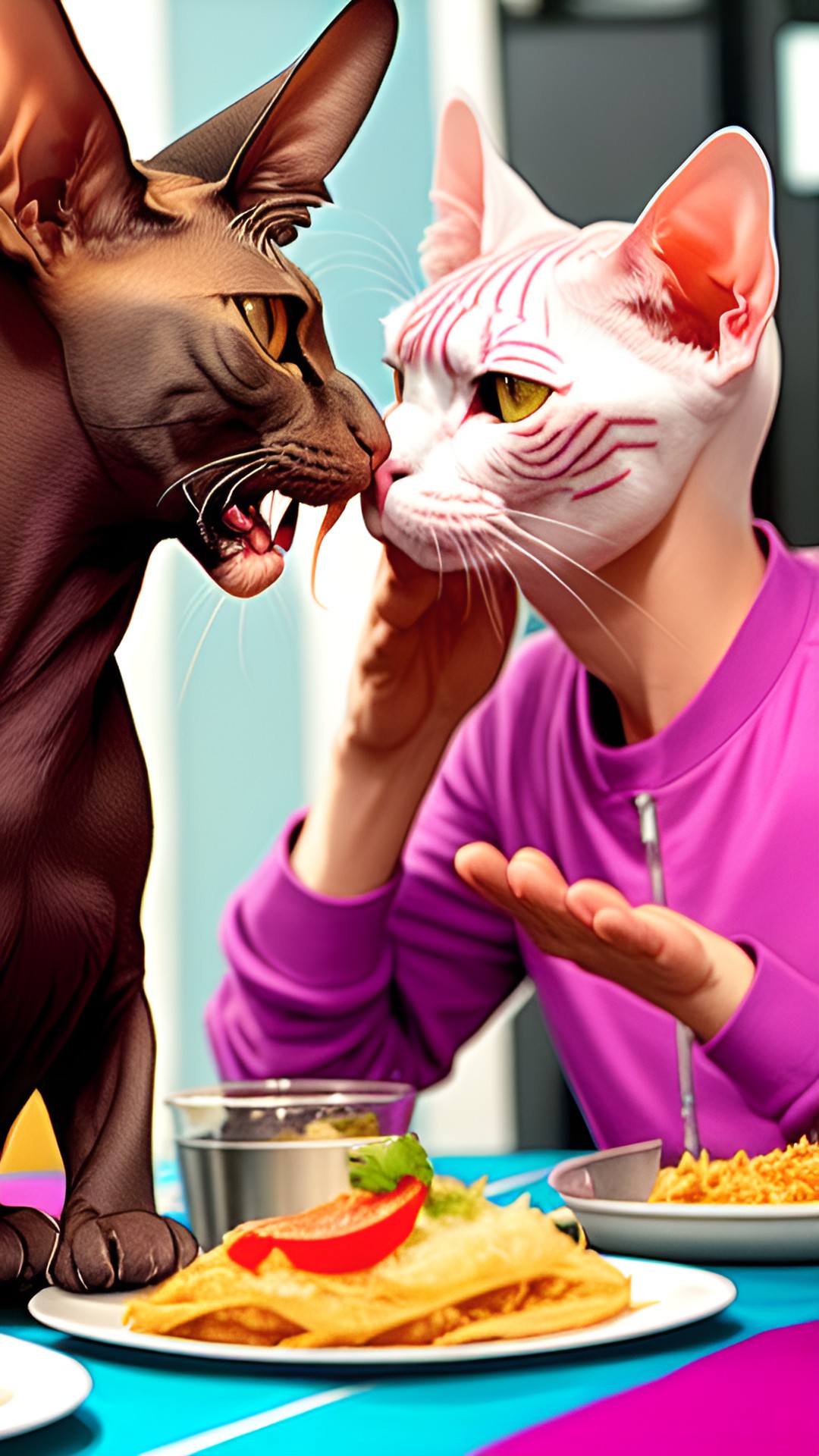 sphynx cat eating contest preview