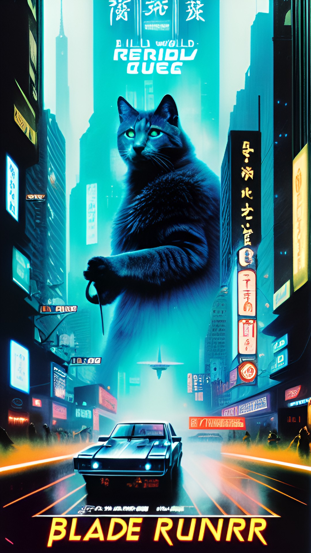 blade runner world populated by russian blue human sized cats, tran ku ki, skua september, alan dean foster, do robots drwam of electric sheep. preview