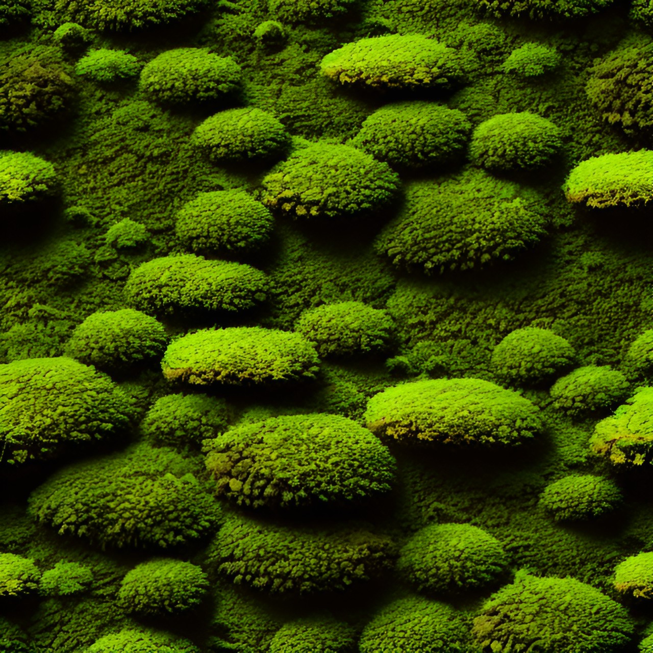 Moss - seamless moss covered texture, seamless textured moss preview