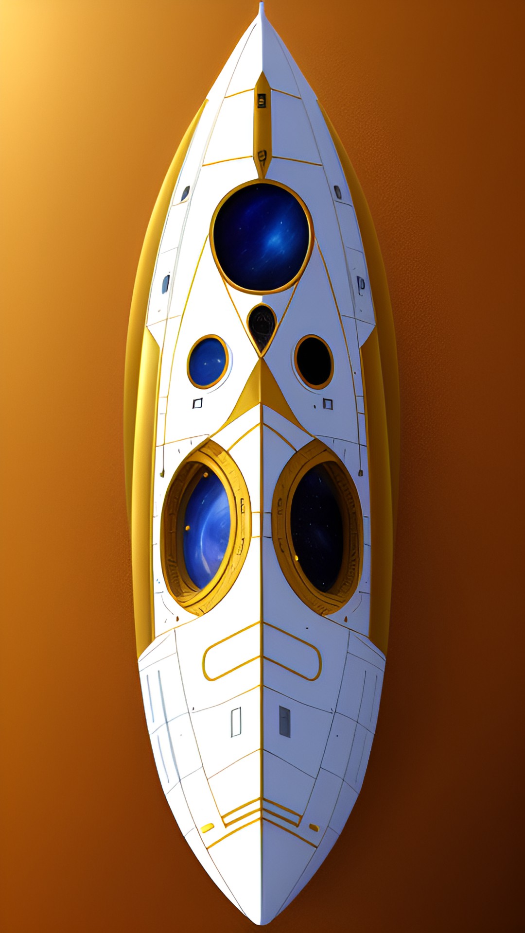 space ship,albino. curvilinear.golden accents preview