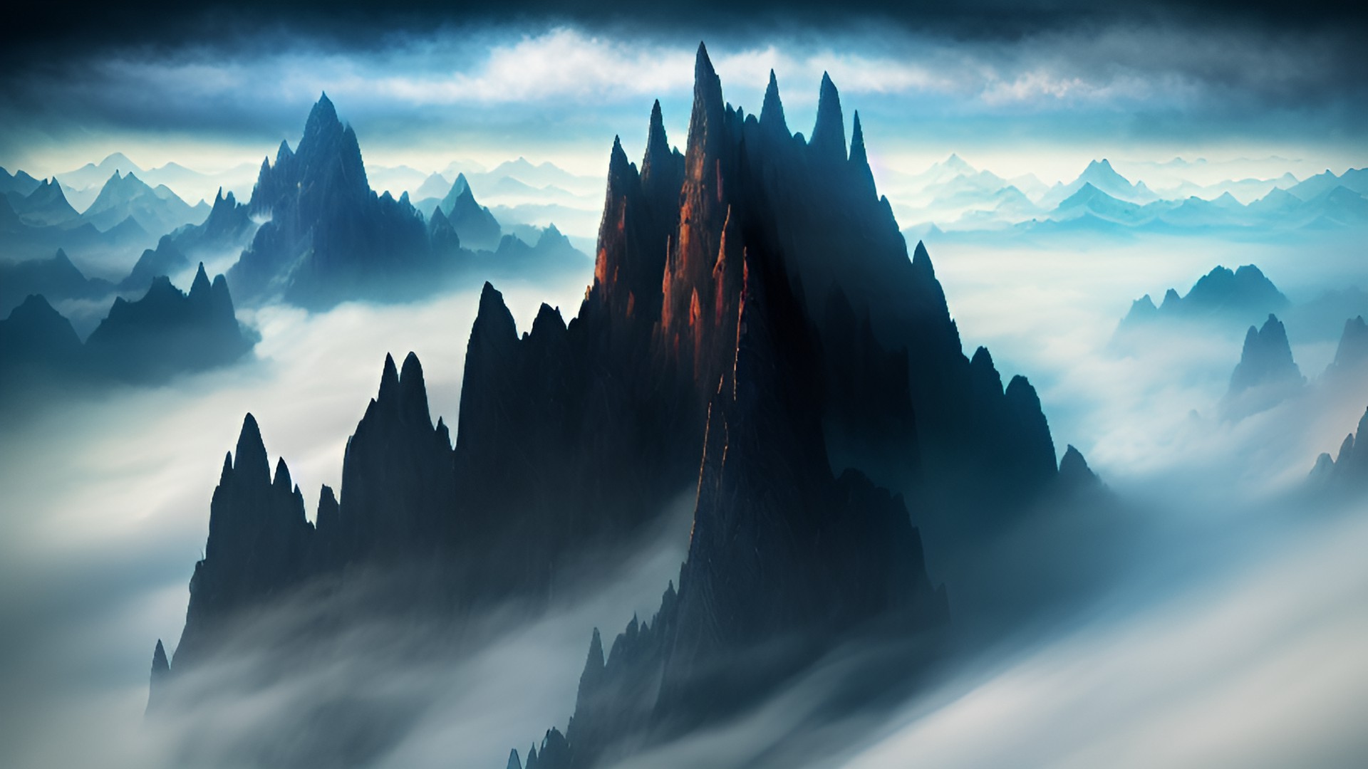 mystical mountains shrouded in mist and mystery. jagged peaks rise high into the clouds, and hidden caves hold secrets waiting to be discovered. an ethereal paradise. preview