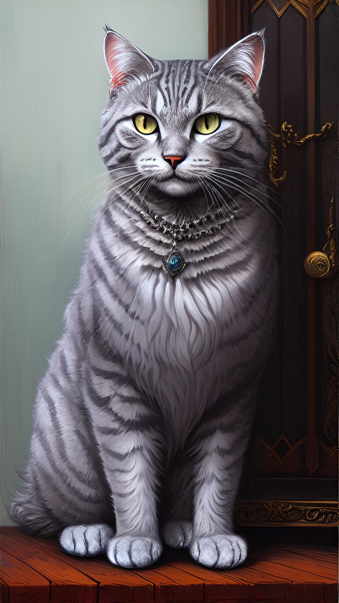 silver furry cat preview