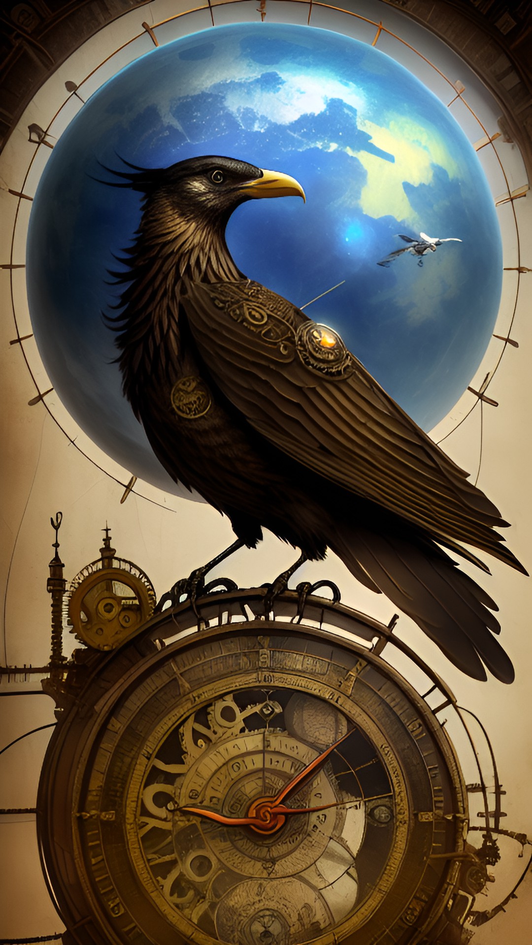 mechanical bird,
steampunk style, 
8k preview