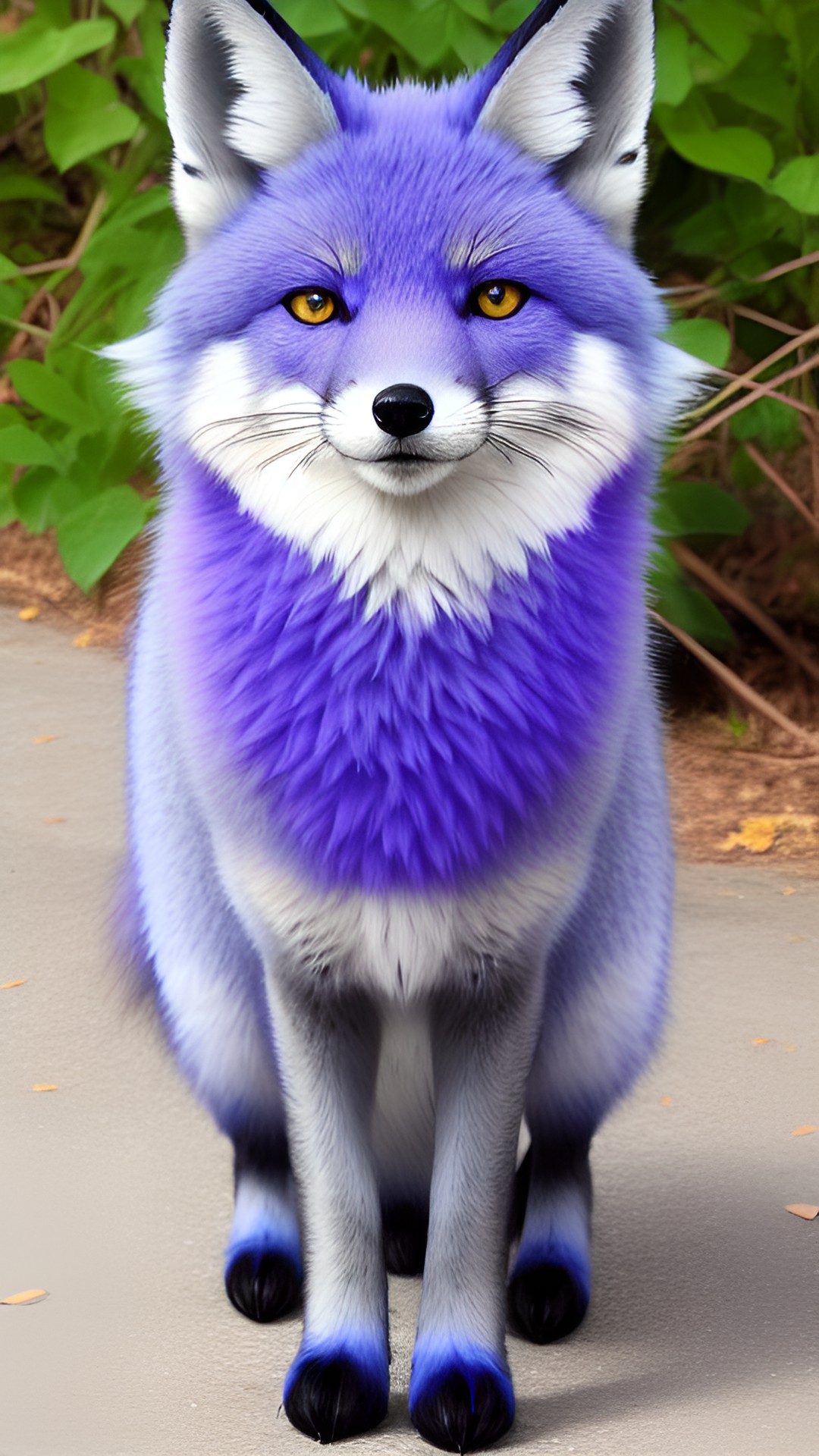 a large blue-purple fox 🦊 preview