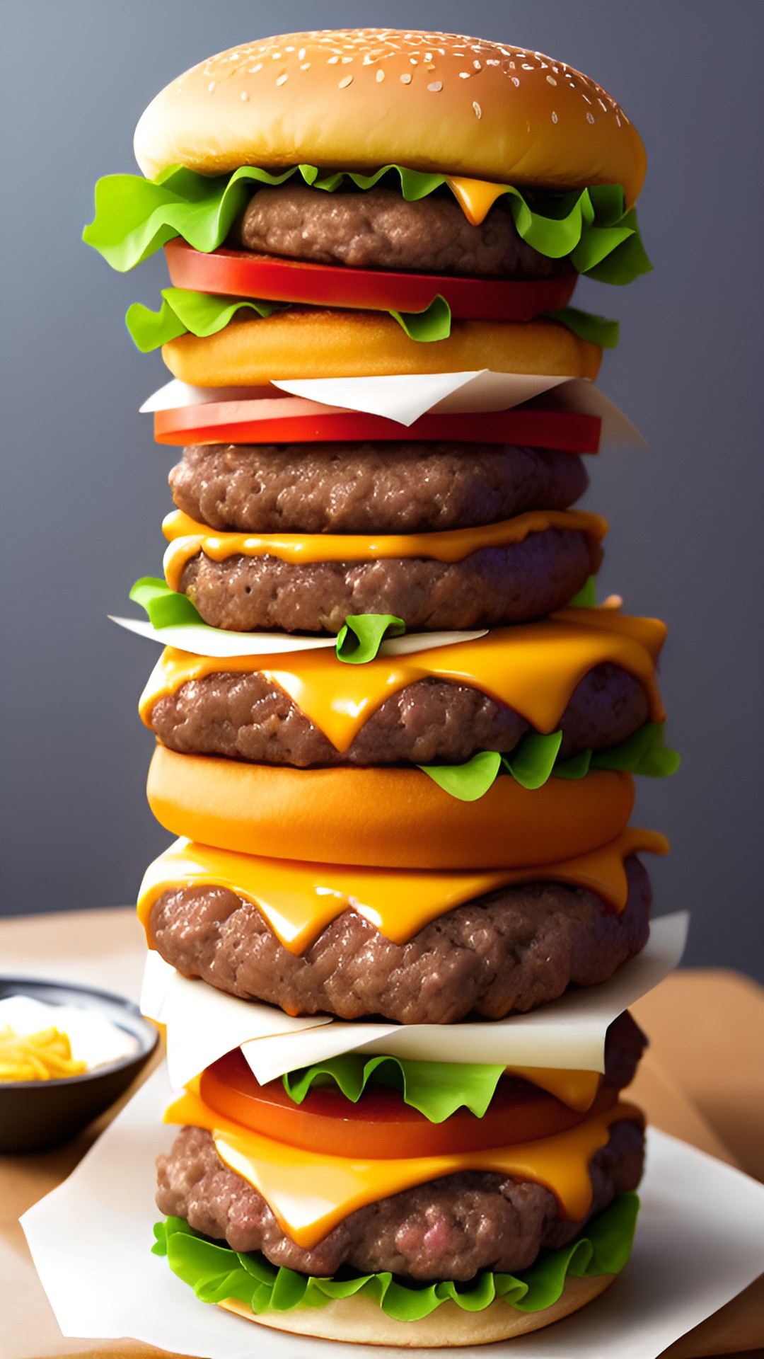 stack of 20 cheeseburgers preview